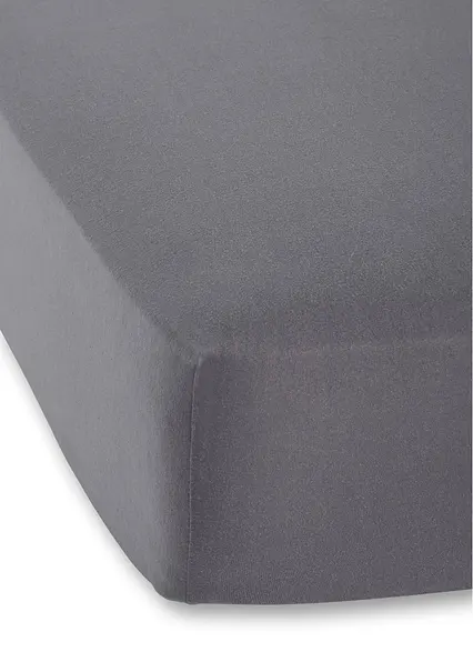 Jersey 40cm Spannbettlaken in grau - bonprix Jersey 40cm Spannbettlaken in grau - bonprix