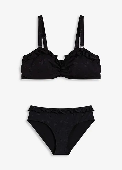 Bügel Bikini (2-tlg.Set) in schwarz von vorne - bonprix Bügel Bikini (2-tlg.Set) in schwarz von vorne - bonprix