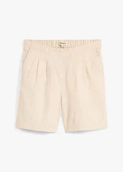 Bermuda aus reiner Baumwolle in beige von vorne - bonprix Bermuda aus reiner Baumwolle in beige von vorne - bonprix