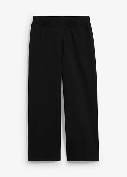 Weite Sweathose in schwarz von vorne - bonprix Weite Sweathose in schwarz von vorne - bonprix
