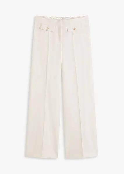 Marlenehose in weiß von vorne - bonprix Marlenehose in weiß von vorne - bonprix