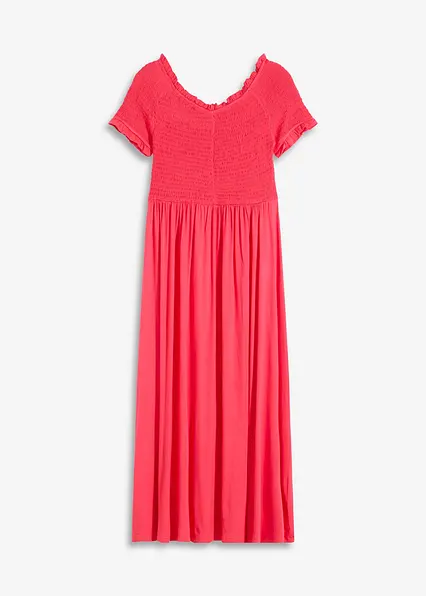 Midikleid mit Smok in pink von vorne - bonprix Midikleid mit Smok in pink von vorne - bonprix