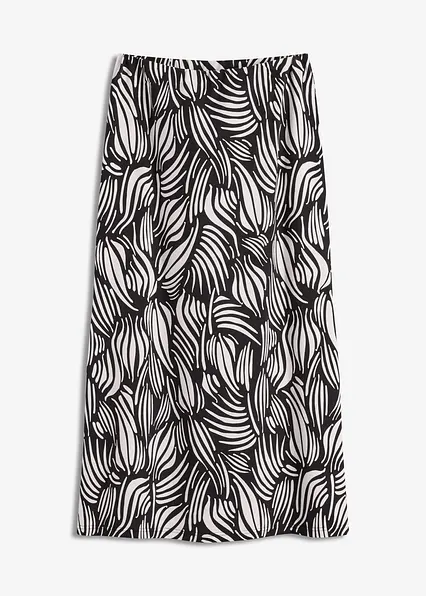 Jersey-Rock aus Bio-Baumwolle mit Stretch in schwarz von vorne - bonprix Jersey-Rock aus Bio-Baumwolle mit Stretch in schwarz von vorne - bonprix