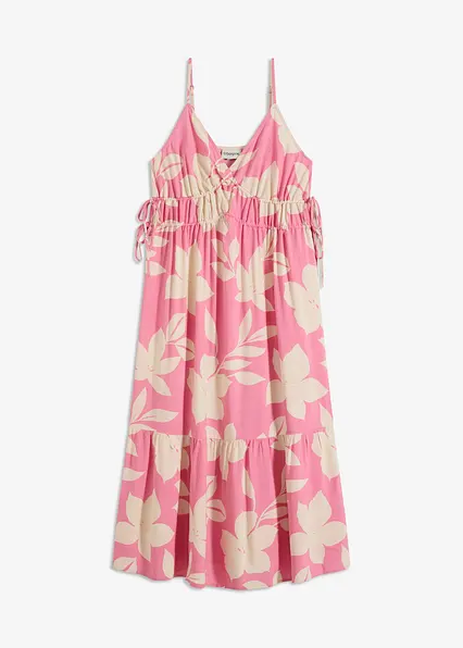 Trägerkleid aus fließender Viskose in rosa von vorne - bonprix Trägerkleid aus fließender Viskose in rosa von vorne - bonprix