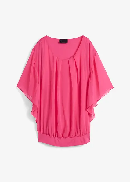Chiffonbluse mit Untertop in pink von vorne - bonprix Chiffonbluse mit Untertop in pink von vorne - bonprix