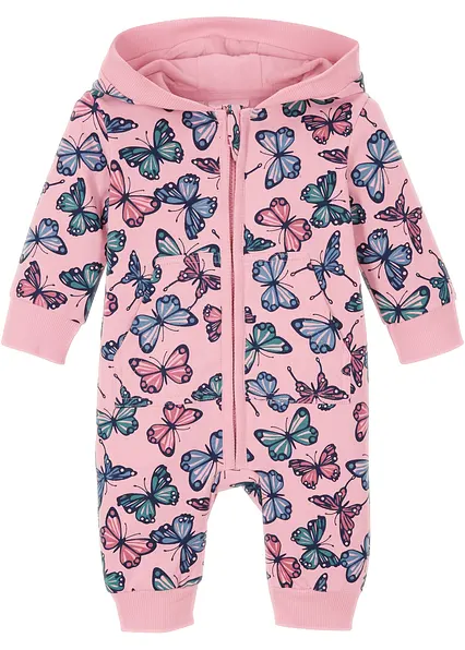 Sweatoverall mit Kapuze aus reiner Bio-Baumwolle von vorne - bonprix Sweatoverall mit Kapuze aus reiner Bio-Baumwolle von vorne - bonprix