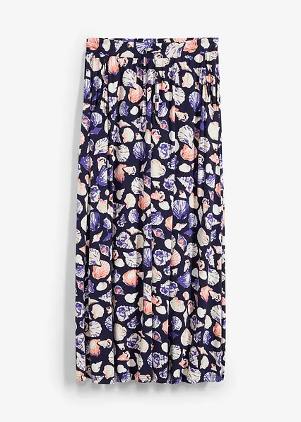 Maxirock aus softem Viskose-Mix in blau von vorne - bonprix Maxirock aus softem Viskose-Mix in blau von vorne - bonprix