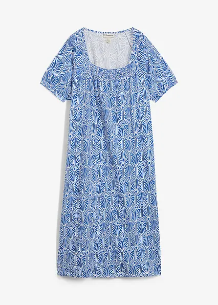 Jerseykleid aus reiner Bio-Baumwolle in blau von vorne - bonprix Jerseykleid aus reiner Bio-Baumwolle in blau von vorne - bonprix