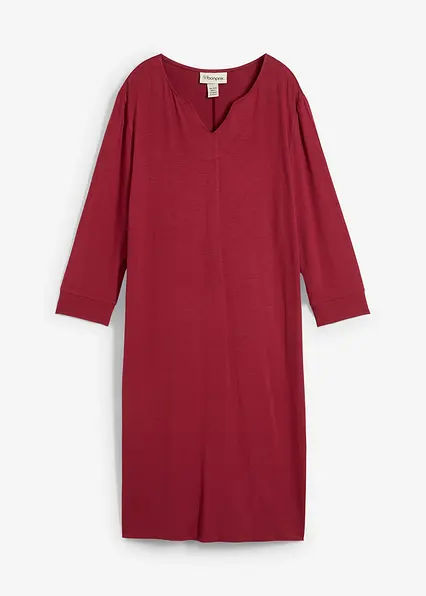 Shirtkleid aus fließender Viskose in rot von vorne - bonprix Shirtkleid aus fließender Viskose in rot von vorne - bonprix