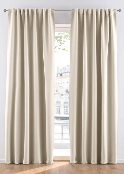 Abdunkelnder Vorhang, in vielen Größen (1er Pack) in beige - bonprix Abdunkelnder Vorhang, in vielen Größen (1er Pack) in beige - bonprix