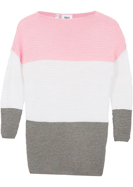 Longpullover in rosa von vorne - bonprix Longpullover in rosa von vorne - bonprix