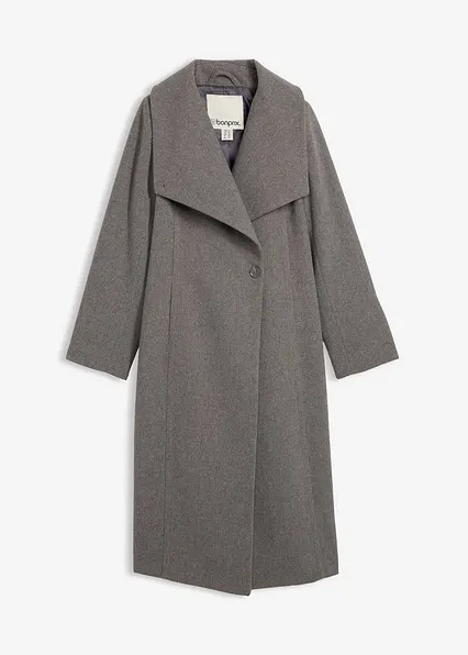 Mantel aus Wollimitat in grau von vorne - bonprix Mantel aus Wollimitat in grau von vorne - bonprix
