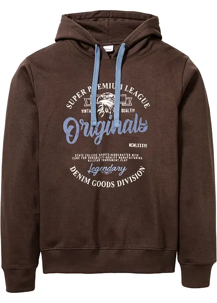 Kapuzensweatshirt mit Komfortschnitt in braun von vorne - bonprix Kapuzensweatshirt mit Komfortschnitt in braun von vorne - bonprix