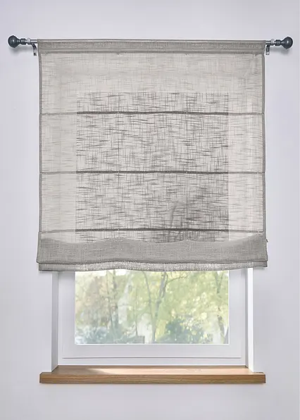 Faltrollo mit Struktur, in vielen Größen in grau - bonprix Faltrollo mit Struktur, in vielen Größen in grau - bonprix