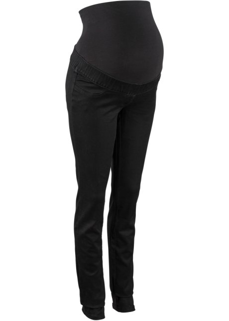Umstands-Jeansleggings in schwarz von vorne - bpc bonprix collection