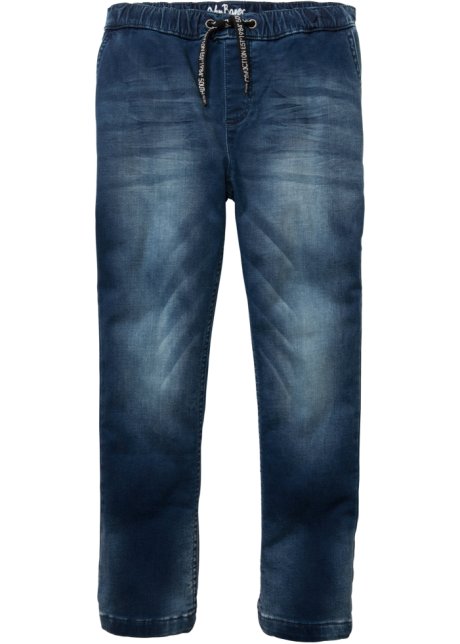 Jungen Sweat-Jeans, Regular Fit in blau von vorne - John Baner JEANSWEAR