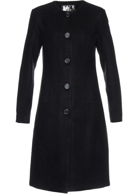 Mantel in schwarz von vorne - bpc selection