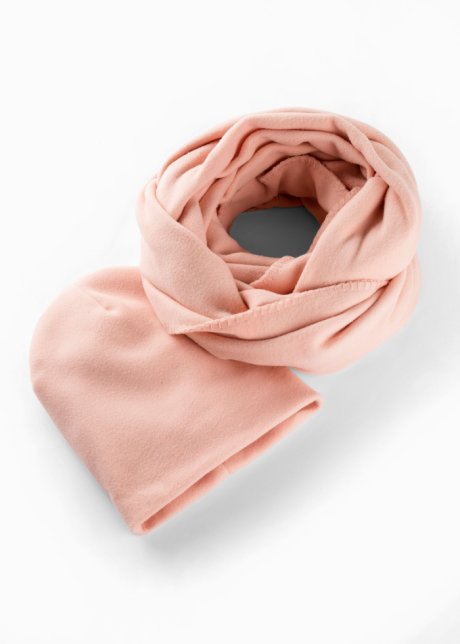 Fleece-Schal und Mütze (2-tlg.Set) in rosa - bpc bonprix collection