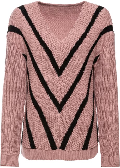 Pullover in rosa von vorne - BODYFLIRT
