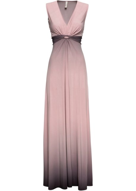 Kleid mit Knotendetail in rosa von vorne - BODYFLIRT boutique