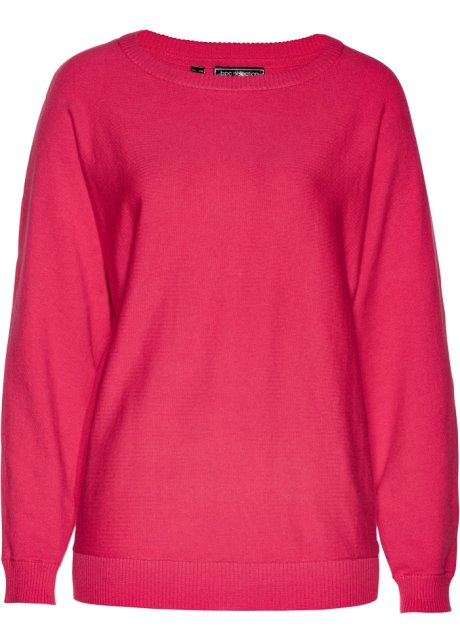 Pullover mit Fledermausärmeln in rot von vorne - bpc selection
