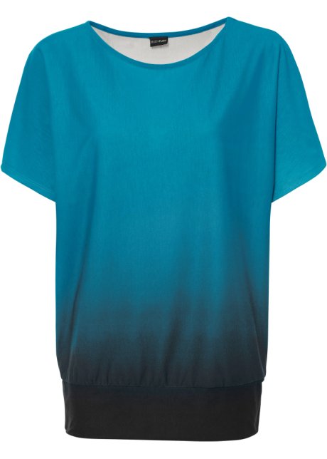 Shirt mit Farbverlauf  in blau von vorne - BODYFLIRT