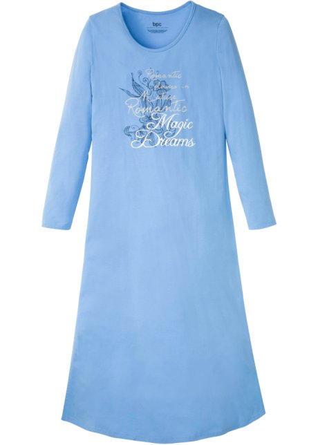 Nachtkleid in blau von vorne - bpc bonprix collection