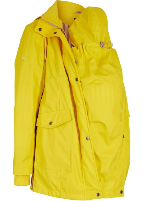 Trageregenjacke / Regen-Umstandsjacke in gelb von der Seite - bpc bonprix collection