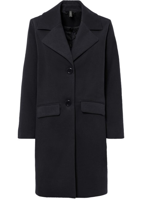 Oversized Mantel in schwarz von vorne - RAINBOW