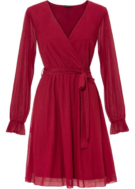Mesh-Kleid in rot von vorne - BODYFLIRT