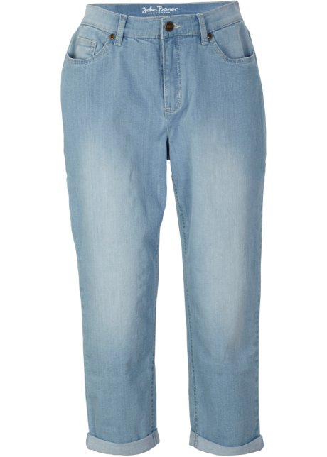 Stretch Boyfriend-Jeans in blau von vorne - John Baner JEANSWEAR