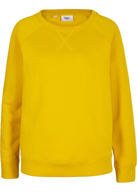 Basic Sweatshirt in gelb von vorne - bpc bonprix collection