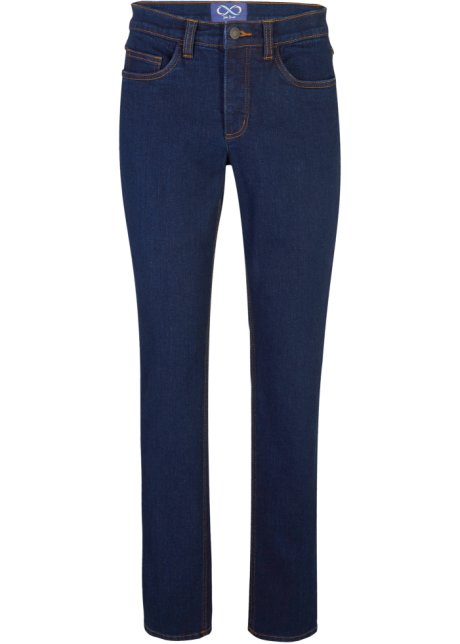 Essential Basic Stretch-Jeans, Straight in blau von vorne - John Baner JEANSWEAR