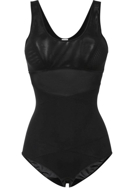 Shape Body mit starker Formkraft in schwarz von vorne - bpc bonprix collection - Nice Size