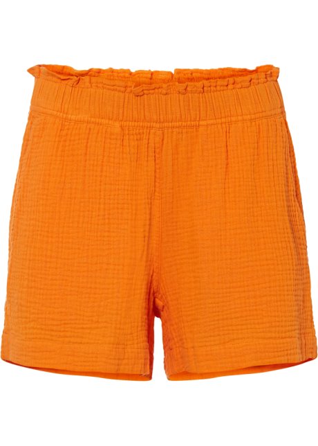 Musselin-Shorts aus Baumwolle in orange von vorne - bpc bonprix collection