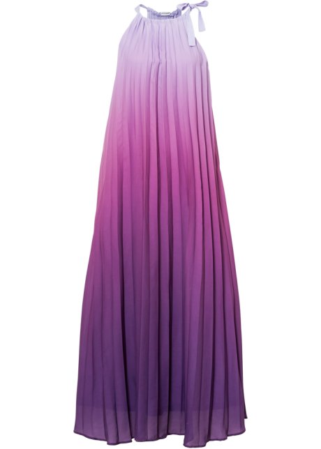 Plissée-Kleid mit Farbverlauf in lila von vorne - BODYFLIRT