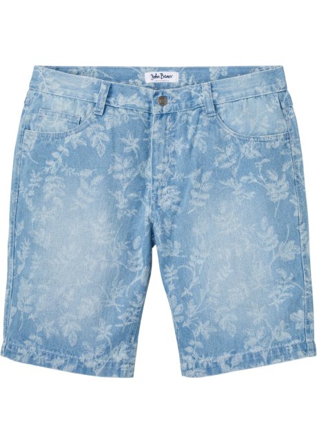 Jeans-Bermuda, Loose Fit in blau von vorne - John Baner JEANSWEAR