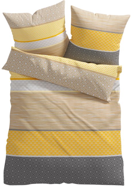 Bettwäsche mit Streifen in gelb - bpc living bonprix collection