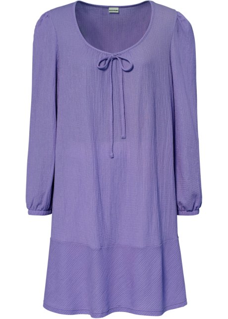 Kleid in A-Linie in lila von vorne - BODYFLIRT
