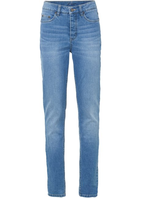 Skinny Jeans High Waist, Ultra-Soft  in blau von vorne - John Baner JEANSWEAR