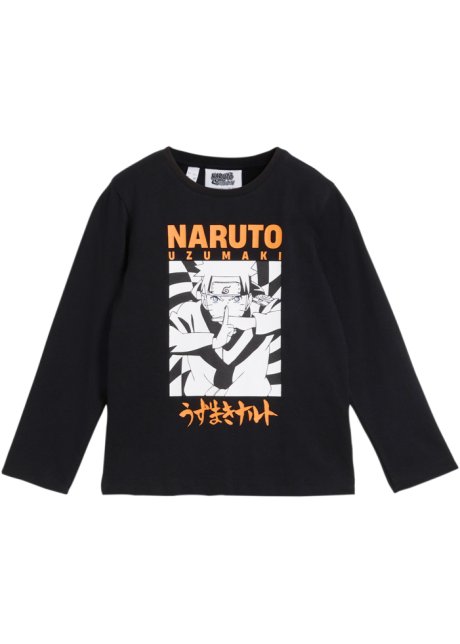 Jungen Langarmshirt Naruto in schwarz von vorne - bpc bonprix collection