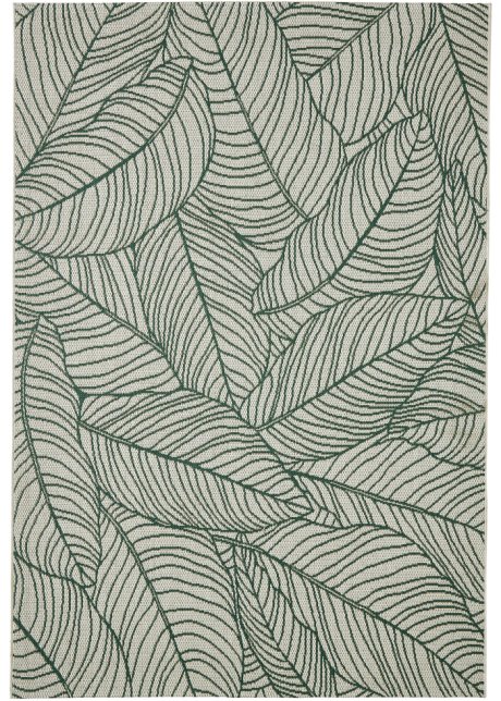 In-und Outdoor Teppich mit Blättern in grün - bpc living bonprix collection