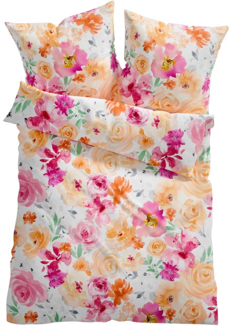 Bettwäsche mit floralem Design in rosa - bpc living bonprix collection