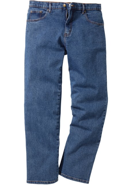Loose Fit Stretch-Jeans, Straight in blau von vorne - John Baner JEANSWEAR