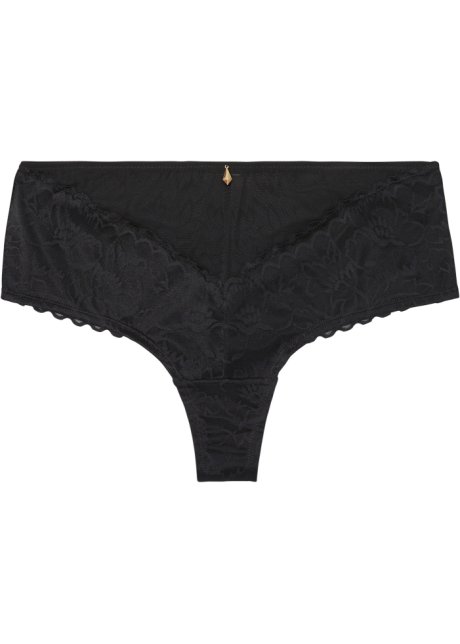 String Panty in schwarz von vorne - BODYFLIRT