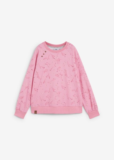 Sweatshirt mit Druck in rosa von vorne - bpc bonprix collection