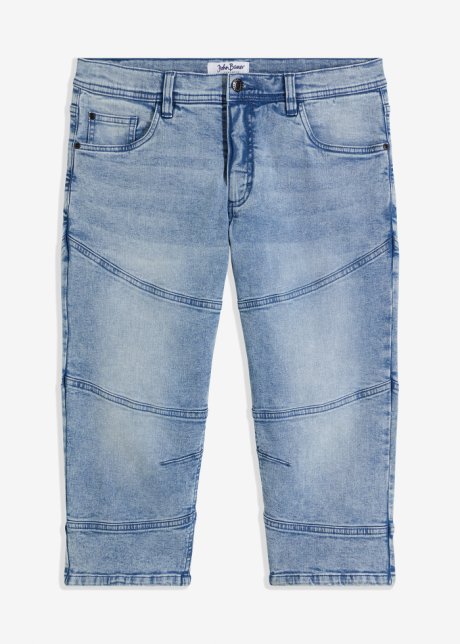 Regular Fit 3/4-Jeans, Straight in blau von vorne - John Baner JEANSWEAR