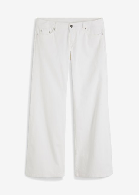 Extra weite Jeans in weiß von vorne - RAINBOW