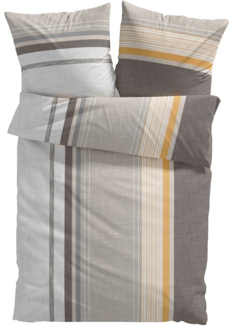 Bettwäsche mit Streifen in beige - bpc living bonprix collection