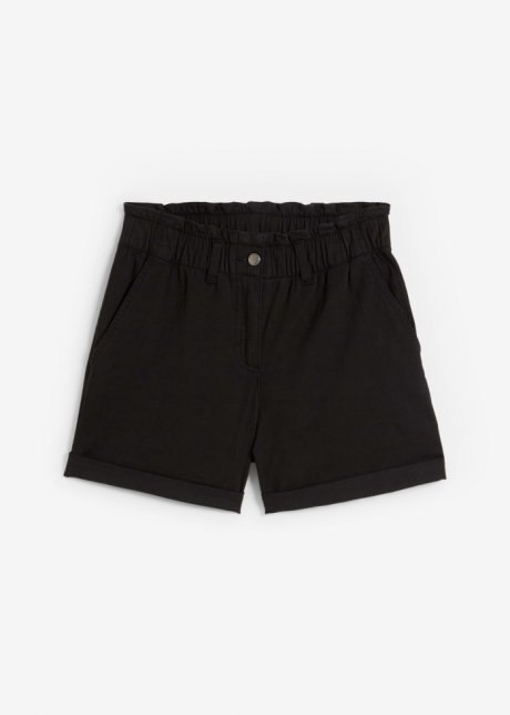Twill-Shorts in schwarz von vorne - bpc bonprix collection
